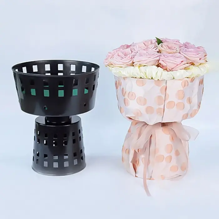 Base de doublure en plastique pour emballage de bouquet de fleurs fraîches
