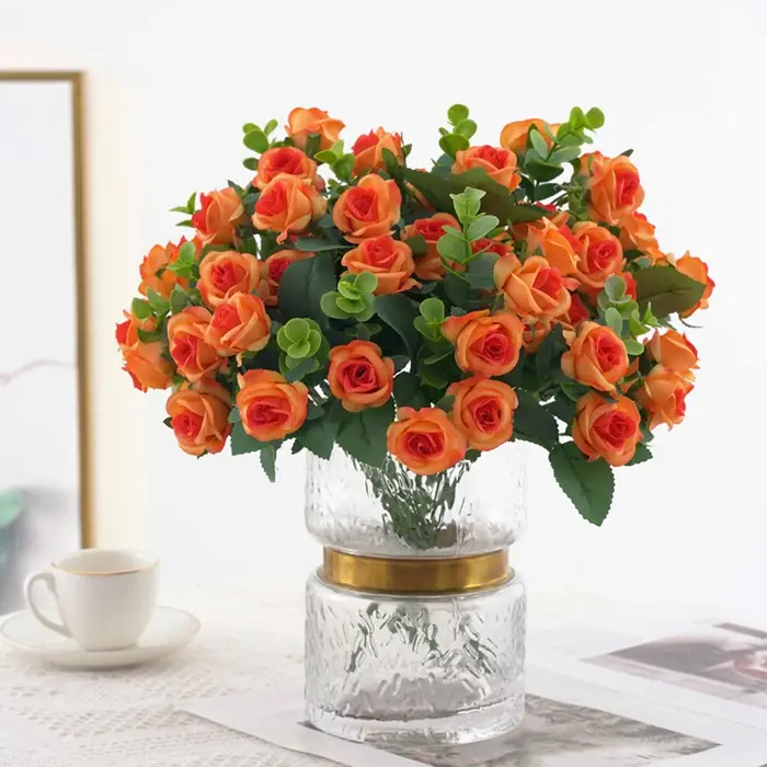 Bouquet de Roses artificielles en soie