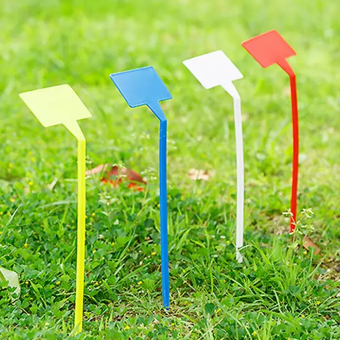 Marqueurs de plantes en plastique pour ornement de jardin, étiquettes retournées de type T, marqueur
