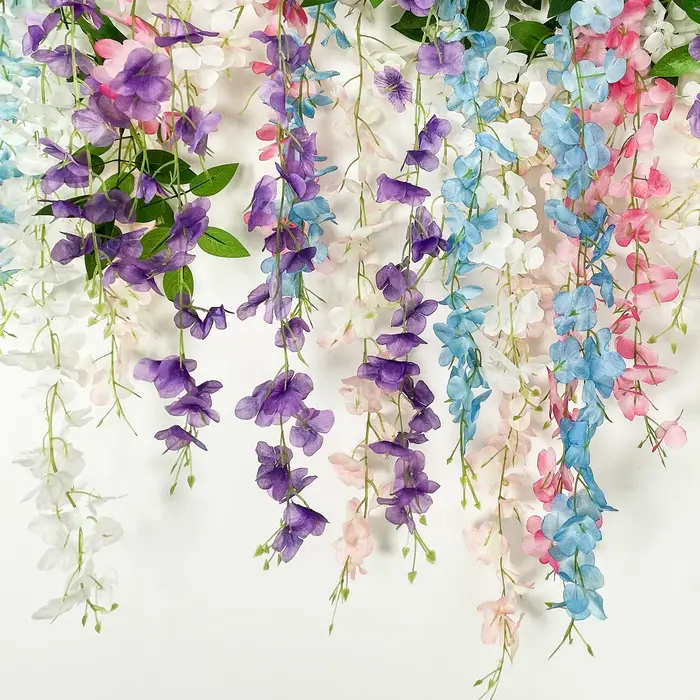 Simulation de vignes de fleurs de glycine