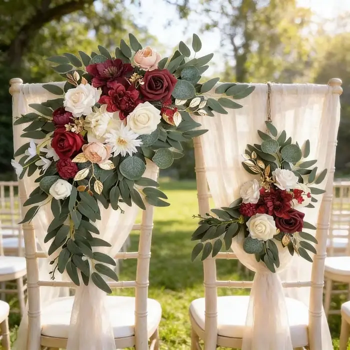Guirlandes de fleurs artificielles bohèmes pour arche de mariage