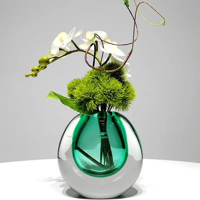 Vase à fleurs glacé Chic avec Design de gouttelettes