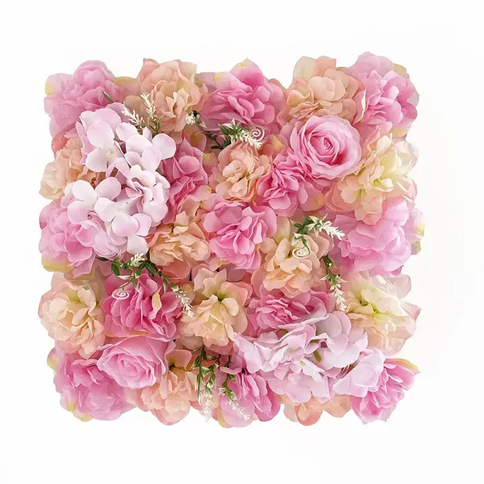 Mur de fleurs artificielles pour décoration de mariage