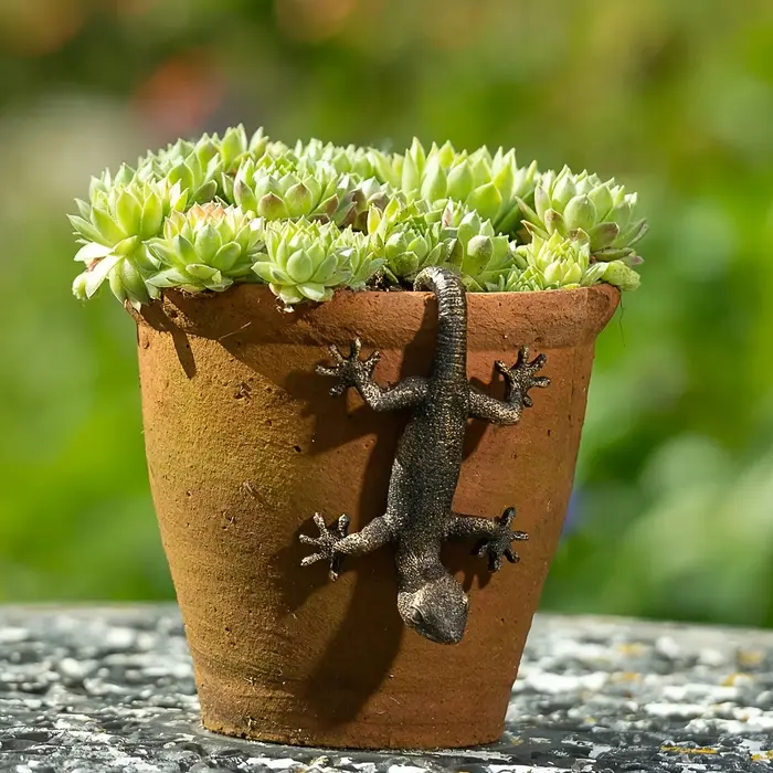 Figurine de jardinière Gecko pour décoration de jardin