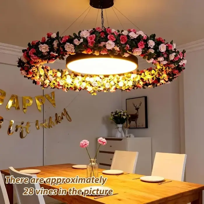 250 CM de fleurs artificielles en rose pour la décoration de mariage