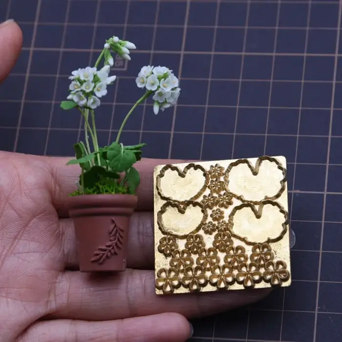 Moule de découpe à pression en argile ultra-légère miniature pour fleurs
