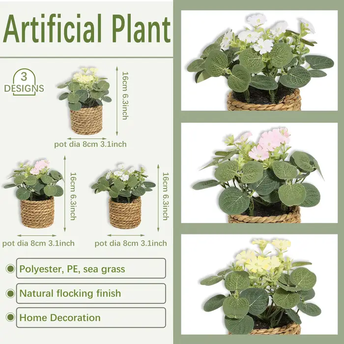 XIYA FLOWER Plantes artificielles vertes