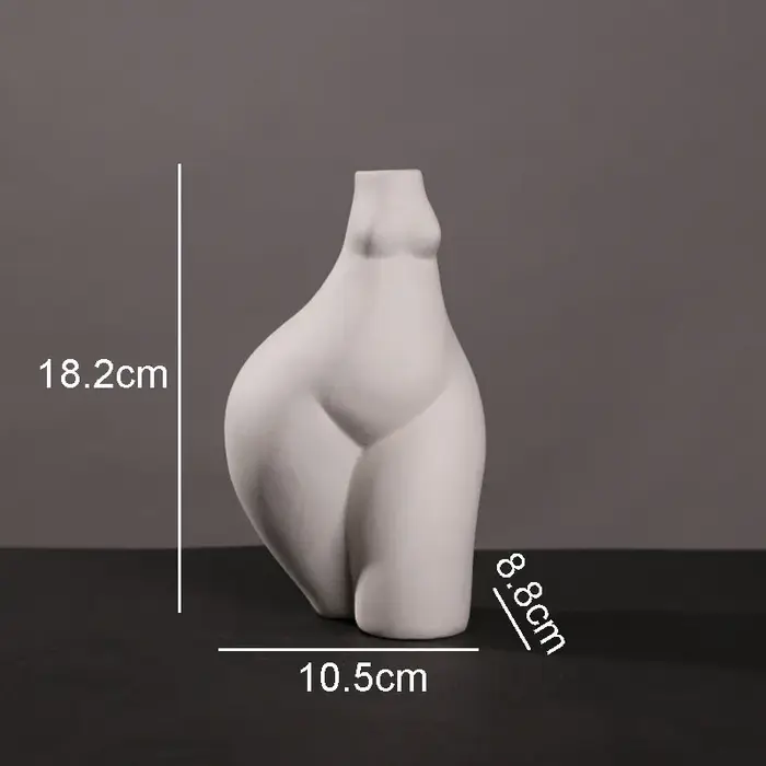 Vases en céramique de corps humain, vase de figures nues nordiques, pots de plantes Bust Rick, fleur