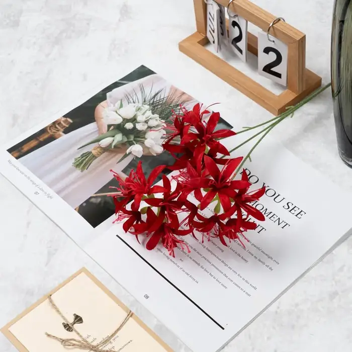 12 pièces de fleurs artificielles en soie