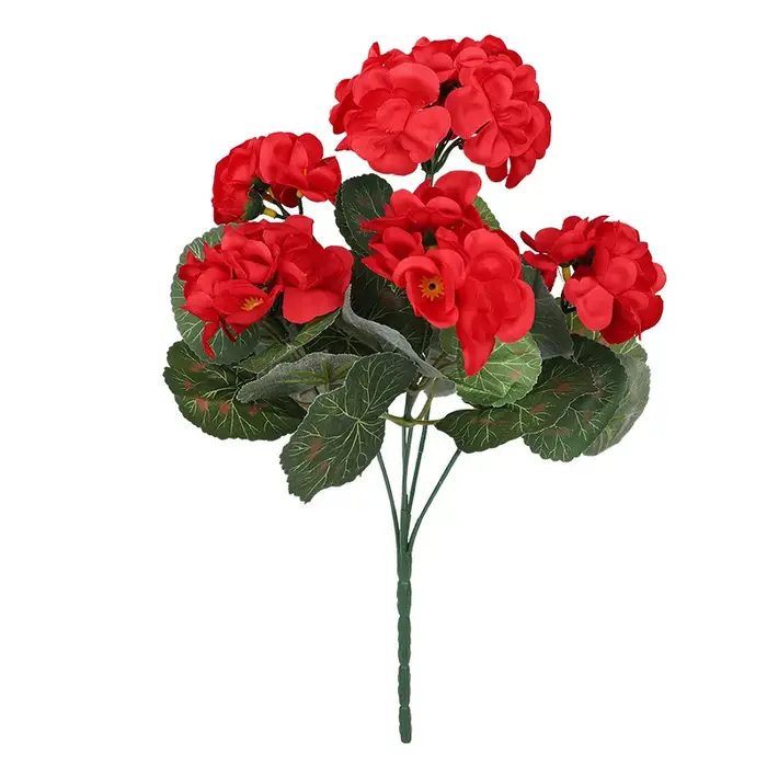 1/2 pièces de fleurs artificielles de géranium