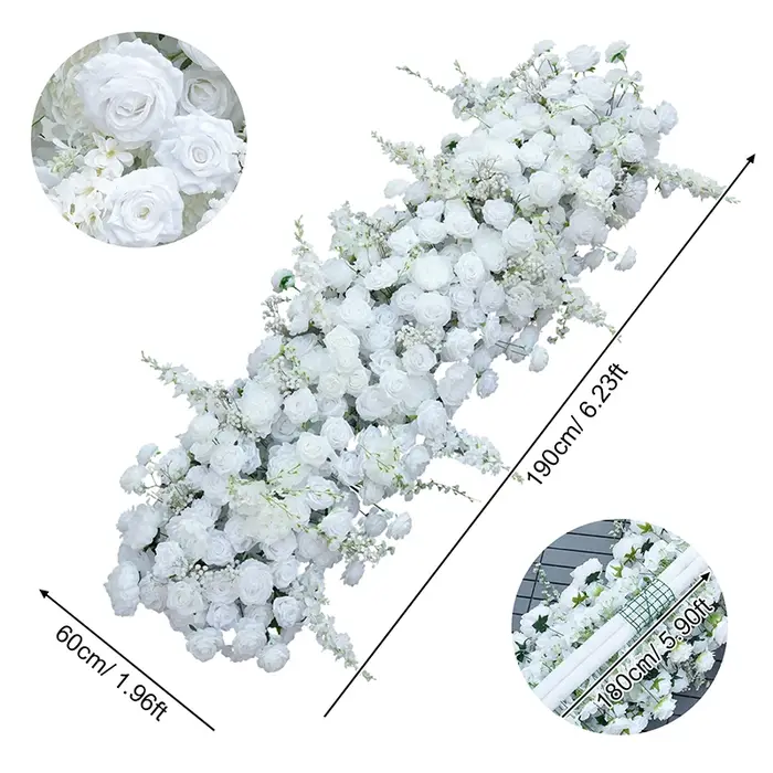 A8873 blanc Delphinium suspendu glycine florale arrangements artificiels toile de fond de mariage dé