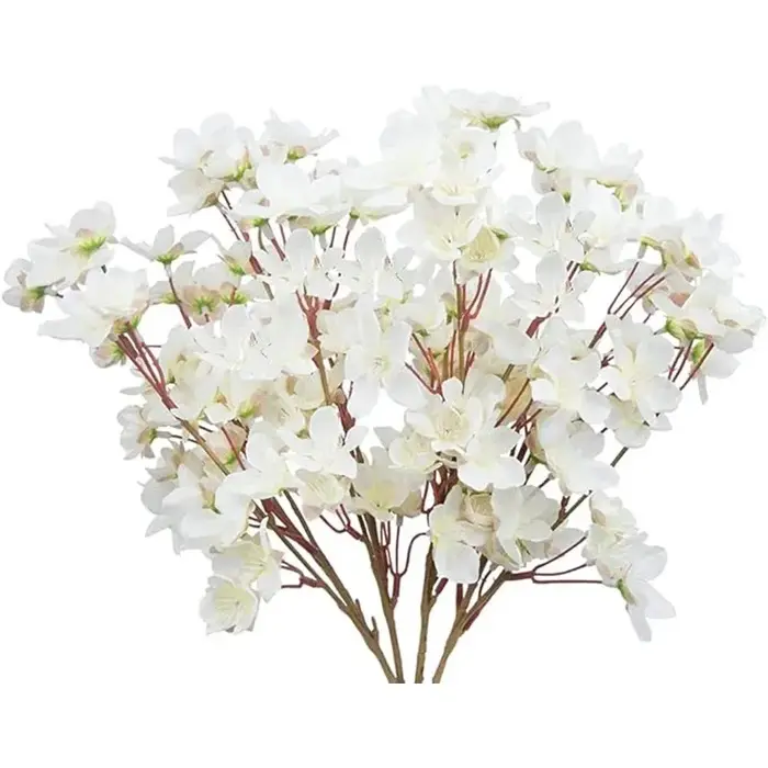 1/2 pièces fleur de cerisier artificielle fleur de pêche fausse fleur pour la décoration intérieure 