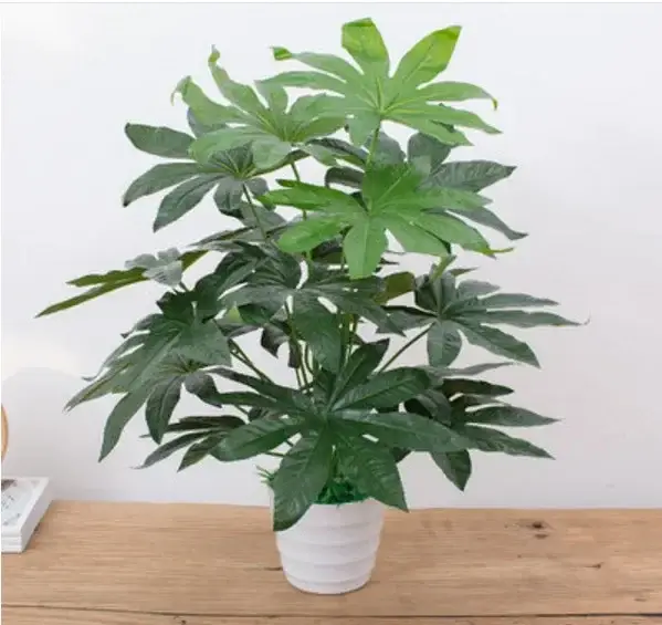 Feuilles riches artificielles d'aloès vert sans Pot