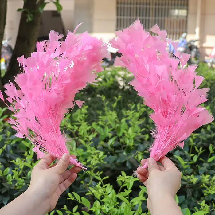 Nouveau Bouquet de fleurs de plumes de dinde naturelles