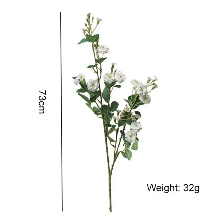 1Pcs Blanc Pastorale Jardin Minuscule Rose Soie Fleurs Artificielles Salon Décoration Style Moderne 