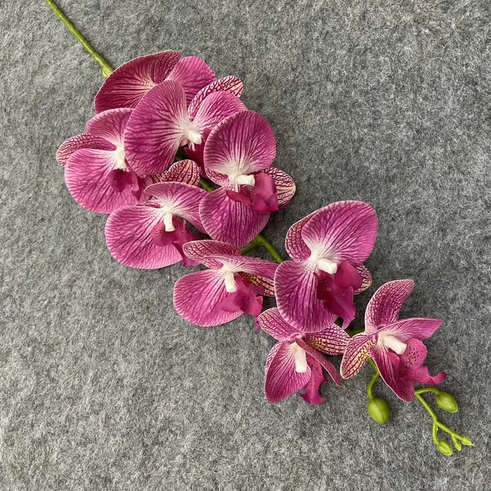 Nouvelle fleur artificielle 9 têtes orchidée papillon longue branche pour salon décor de mariage Table d'hôtel vraie touche faux Floral