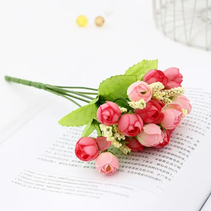 Petit Bouquet de Roses Artificielles, Magnifique Fausses Fleurs, Décoration de ixà Domicile, Mariage
