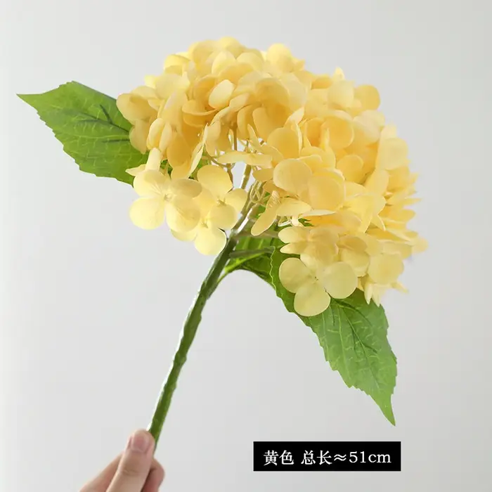 Belle grande fleur d'hortensia artificielle bleue