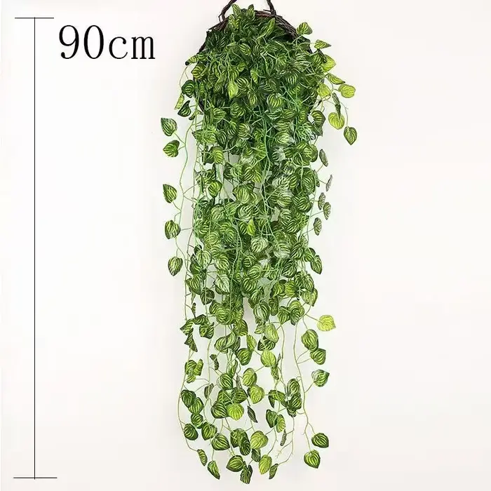 Guirlande de vigne artificielle suspendue de feuilles de lierre vert de 2.1M