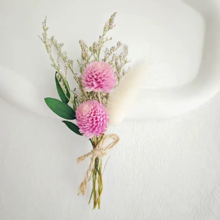 Fleurs préservées, bouquet de fleurs séchées faciles à utiliser
