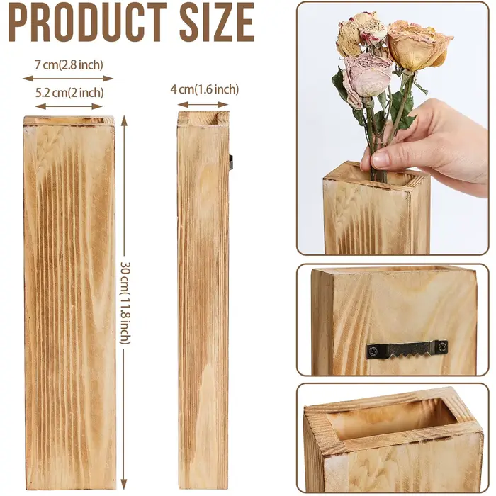 Jardinière murale en bois