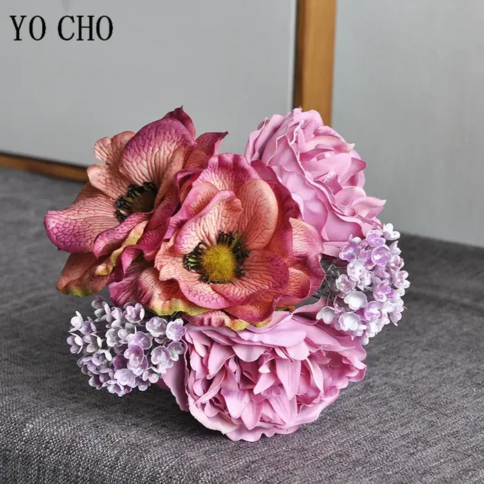 Bouquet de pivoines artificielles