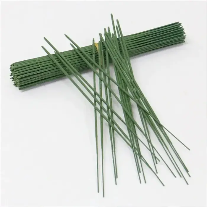 Tige de fleur verte pour têtes florales de mariage, matériel de bricolage, accessoires, 17cm, 25cm, 40cm, 200 pièces, 500 pièces, 1000 pièces, A4368