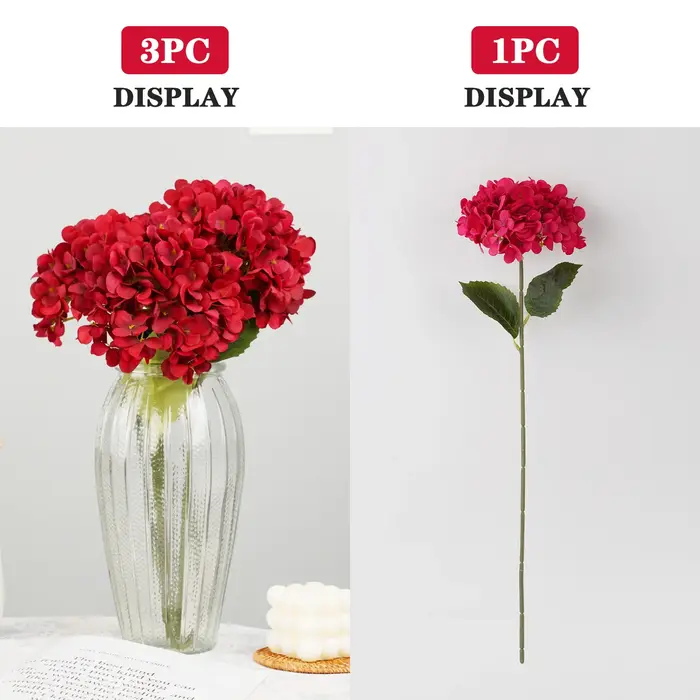 1/5/10 pièces 58cm belles fleurs artificielles en soie hortensia bouquet pour la maison fête mariage salon décoration accessoires