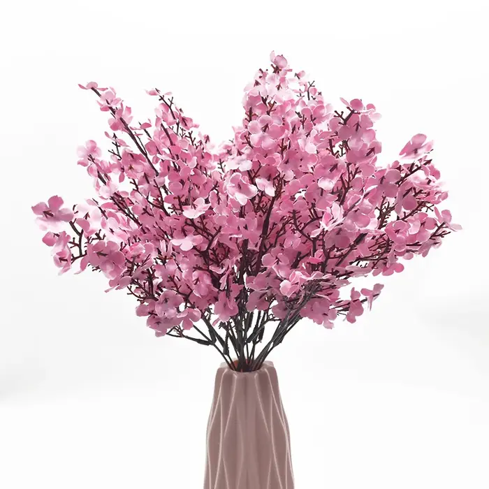 Fleurs artificielles gypsophile en soie rose