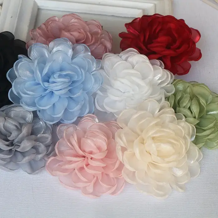 Grande fleur en gaze d'organza pour bricolage