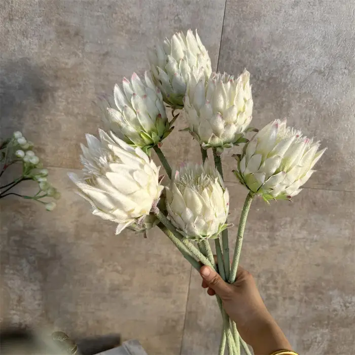 2 pièces de fleurs artificielles en chardon nordique