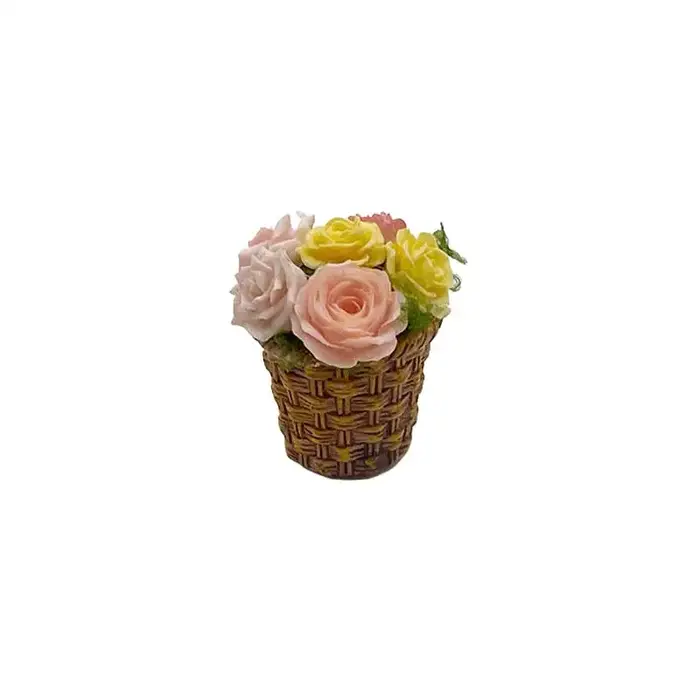 Mini fleurs en pot, panier de fleurs