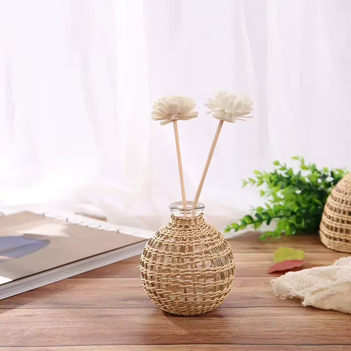 Vase aromatique en verre tissé à la main de Style japonais