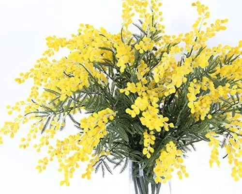 Fleurs artificielles en soie Mimosa