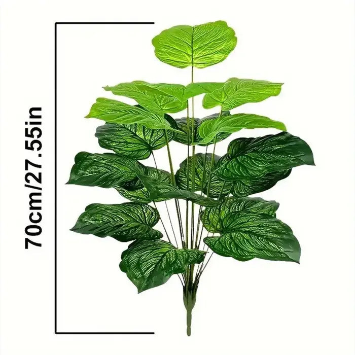 18 grandes feuilles de plante tropicale artificielle