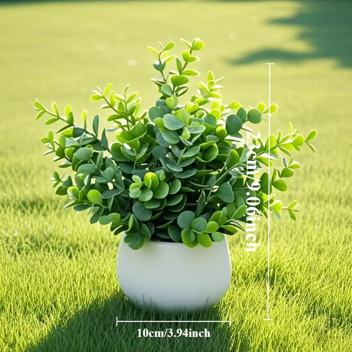 Plantes vertes artificielles en pot pour les rebords de fenêtre et les bureaux à domicile