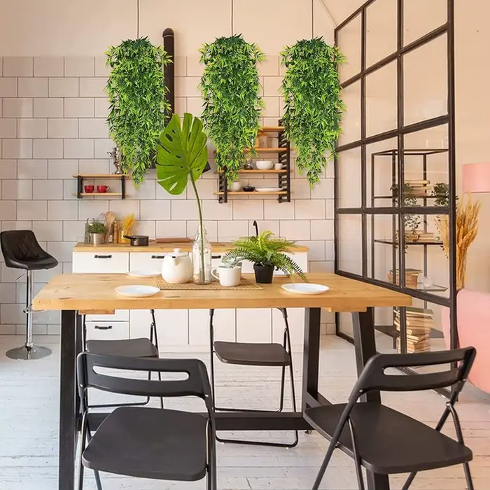 30In plante artificielle vignes simuler vert mur jardin décoration mariage maison chambre décor bricolage Eucalyptus