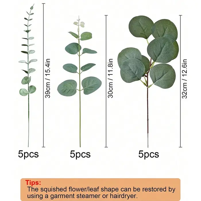 Bouquet de plantes artificielles d'eucalyptus