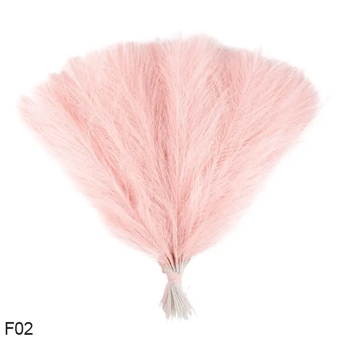 Lot de 15 fausses herbes de la Pampa artificielles pour décoration de maison, chambre, fleurs, vase,