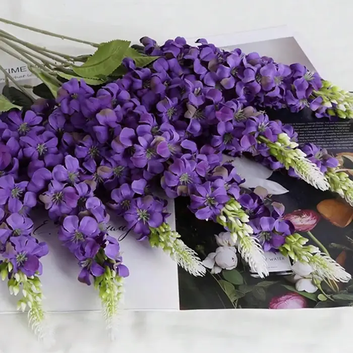 5 pièces fleurs artificielles jacinthe rotin maison salon célébration de mariage extérieur jardin mur boîte-cadeau décor bricolage accessoires