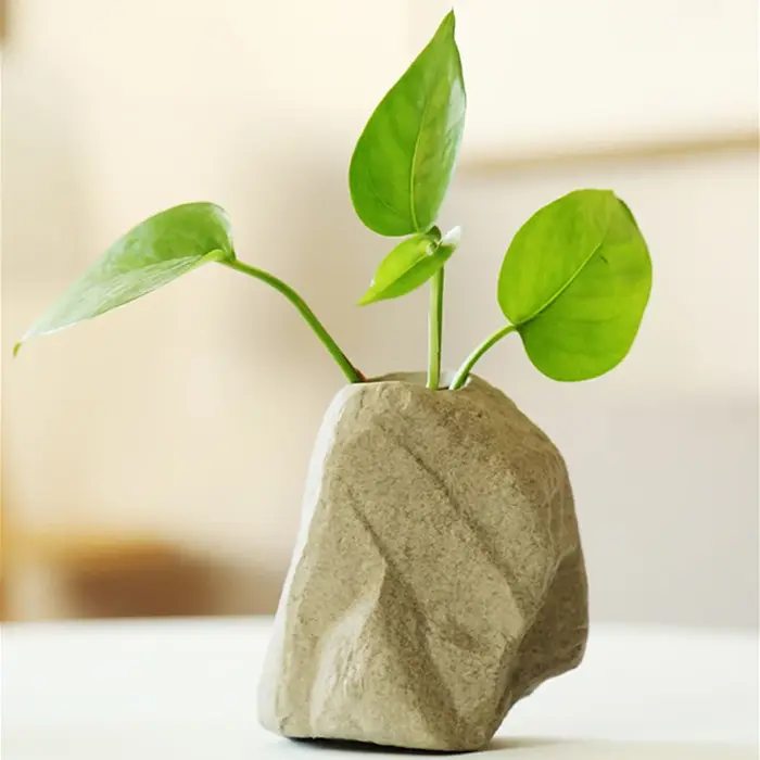 Vases Muraux Décoratifs Modernes en Forme de Pierre
