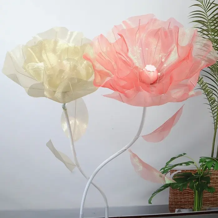Fleur artificielle 3D en gaze de 50 cm