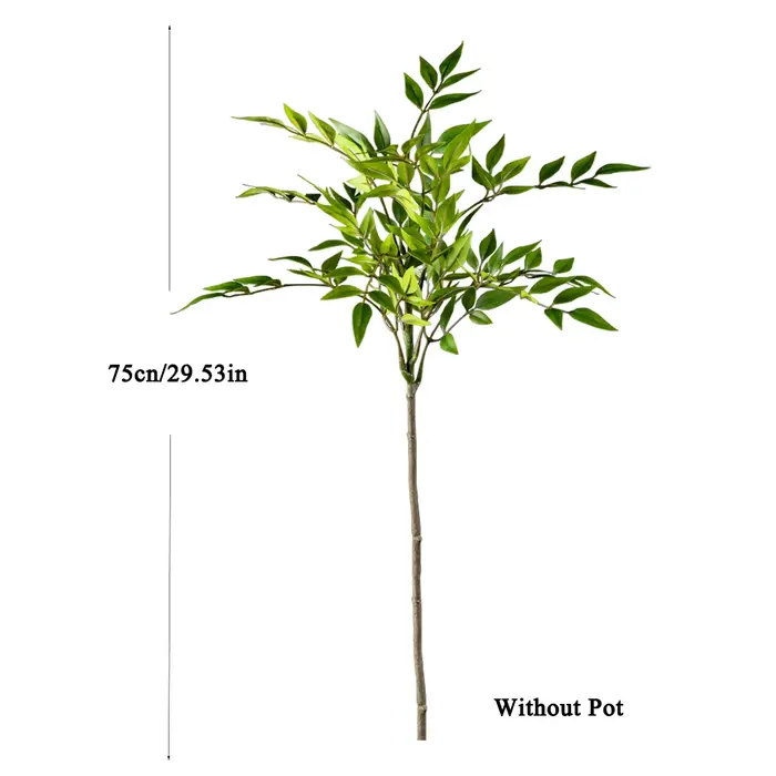 Grand arbre artificiel Ficus de 70-140 cm, plante artificielle Nandina, fausse branche de bambou, fe