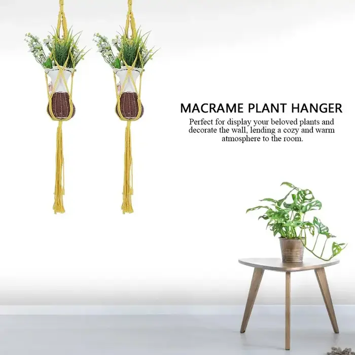 Cintre pour plantes en macramé
