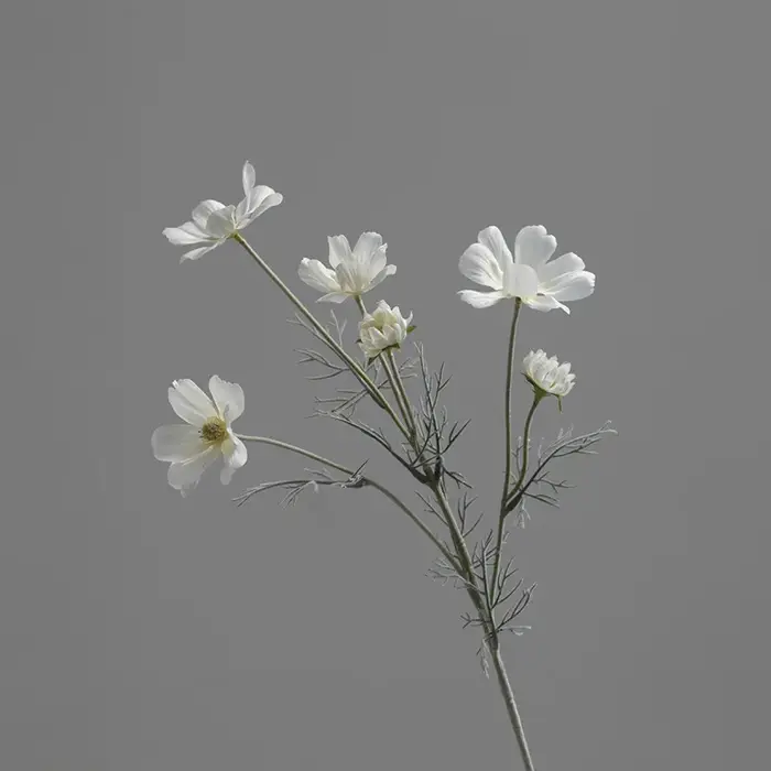 Branche de cosmos de chrysanthème pastoral, fleurs artificielles, marguerite Gesang, Vase Floral pou
