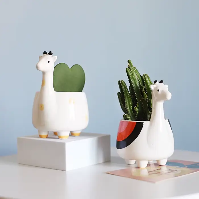 Pot de fleurs en céramique créatif
