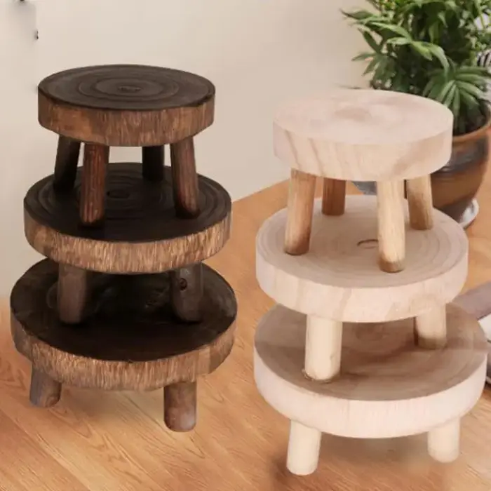 Support de plante en bois