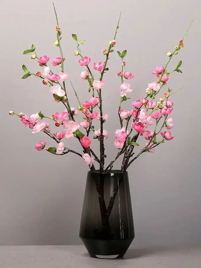 Branches de fleurs artificielles, décoration de mariage, fleur de prunier, accessoires de printemps
