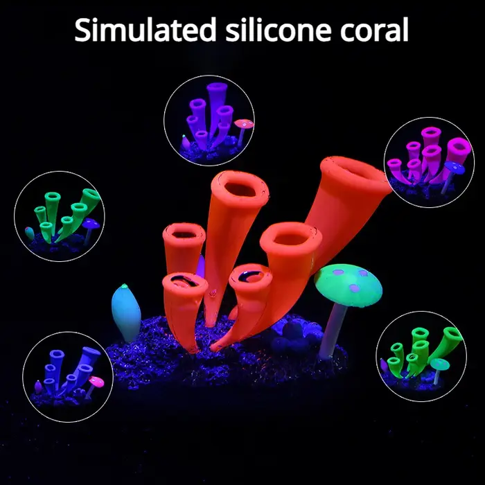 Fausse plante sous-marine en gel de pton pour la décoration d'aquarium, simulation de sites artificiels, ornement de poisson précieux