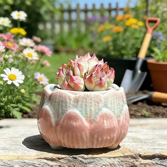 Pot à fleurs en céramique pour plantes succulentes